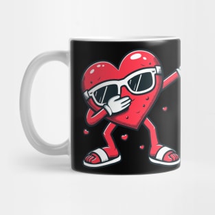 Dabbing Heart Funny Gifts Valentines Day Mug